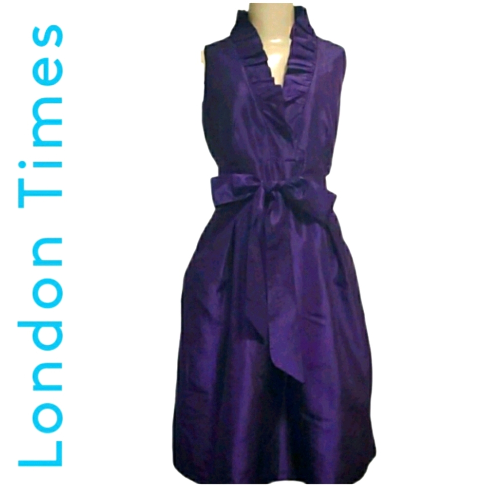 ♥️💜LONDON TIMES LAVENDER SLEEVELESS DRESS💜♥️